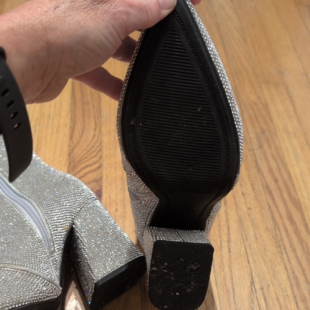 Silver Ankle Booties - Picture 6 of 7